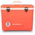 An orange Engel 30 Quart Drybox/Cooler perfect for outdoor adventures.