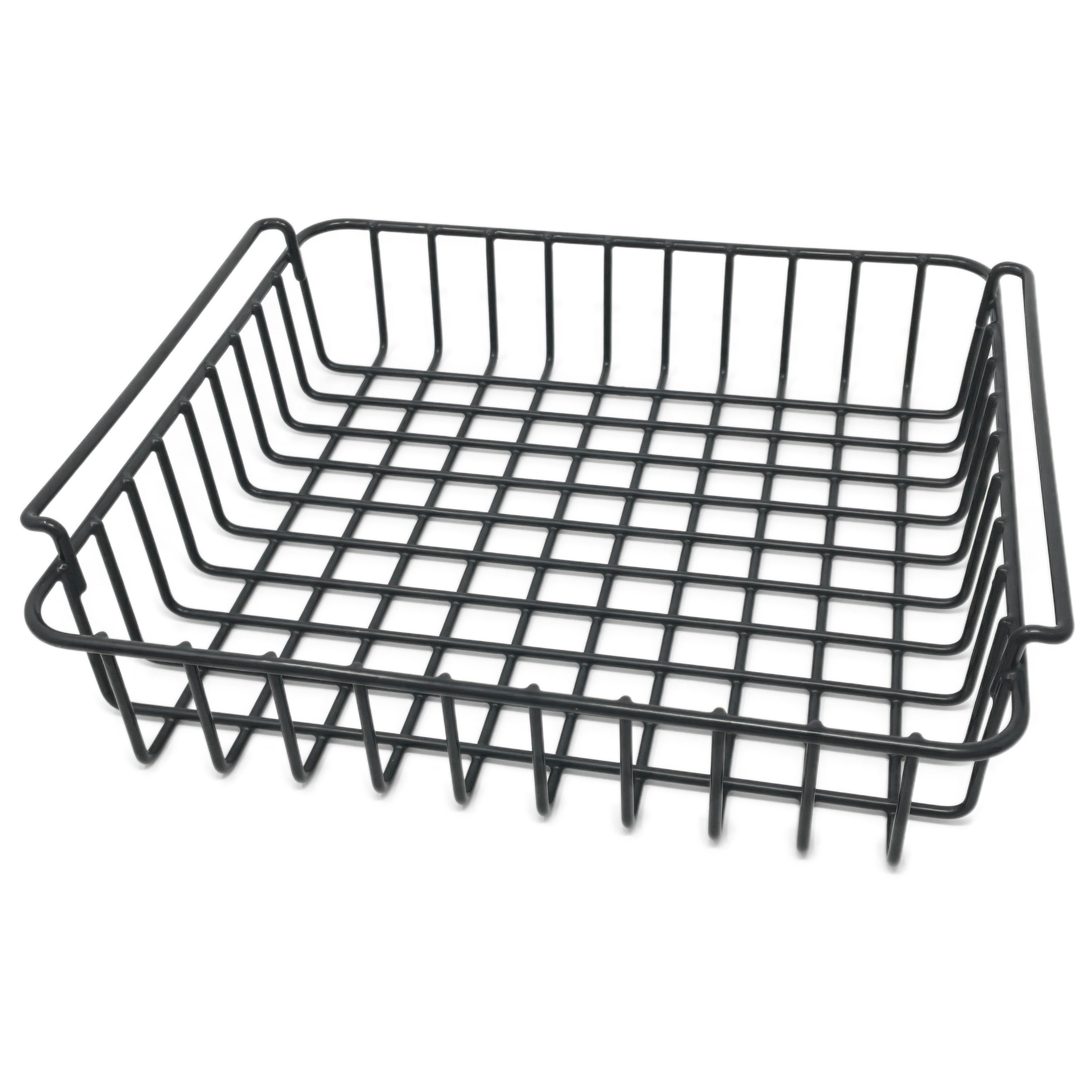 Introducing the Ultralite 60 (UL60) Wire Basket by Engel Coolers—a sleek black metal wire basket featuring a rectangular shape and open grid design, ideal for organizing your space. This practical basket is perfectly designed to complement the Engel Ultralite 60 Cooler, offering seamless storage solutions for all your outdoor adventures.