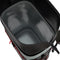 The inside of a New ENGEL Roll Top High Performance Backpack Cooler by Engel Coolers is black and red.