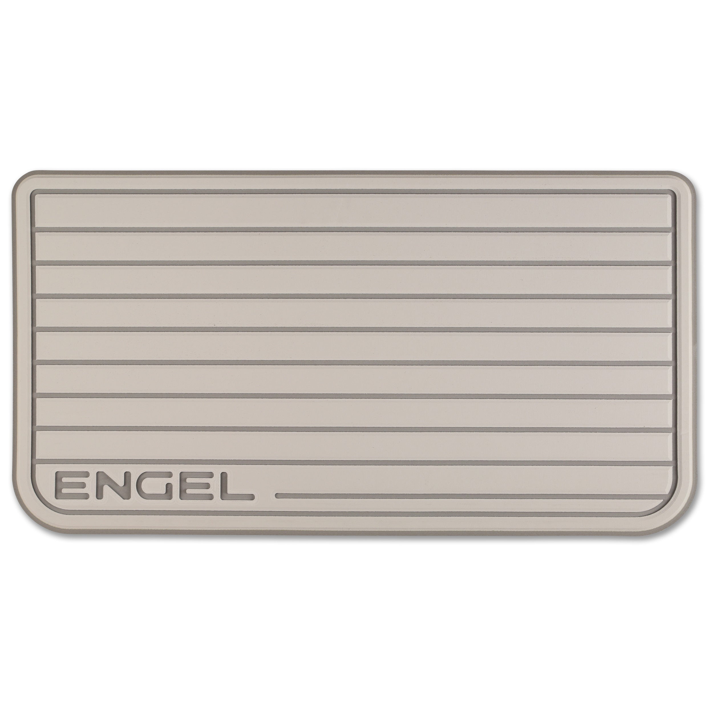 Engel Coolers SeaDek® Grey Teak Pattern Non-Slip Marine Cooler Topper - beige, ideal for marine environments.