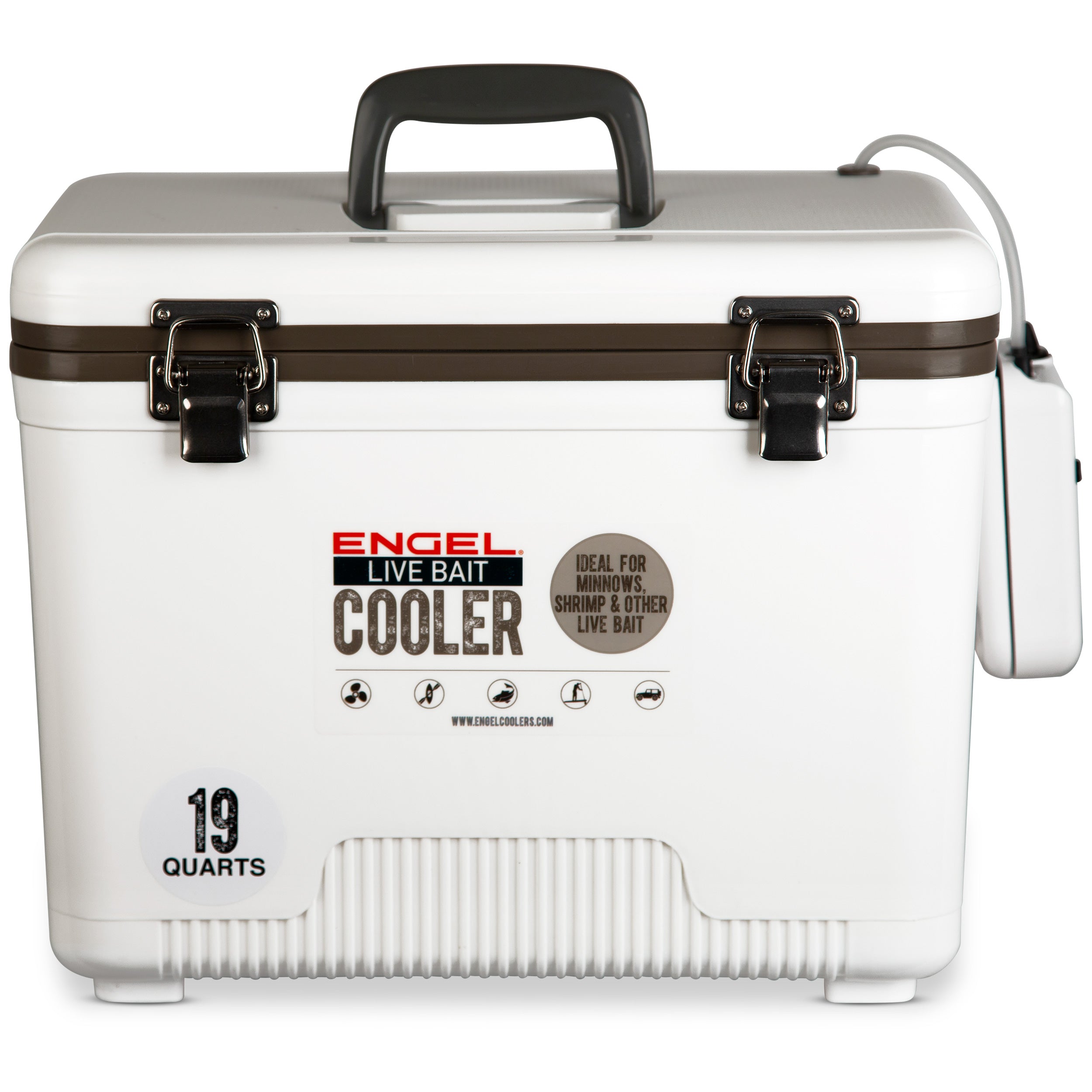 Engel 19Qt Live Bait Pro Cooler with 2nd Gen 2-Speed Portable Aerator