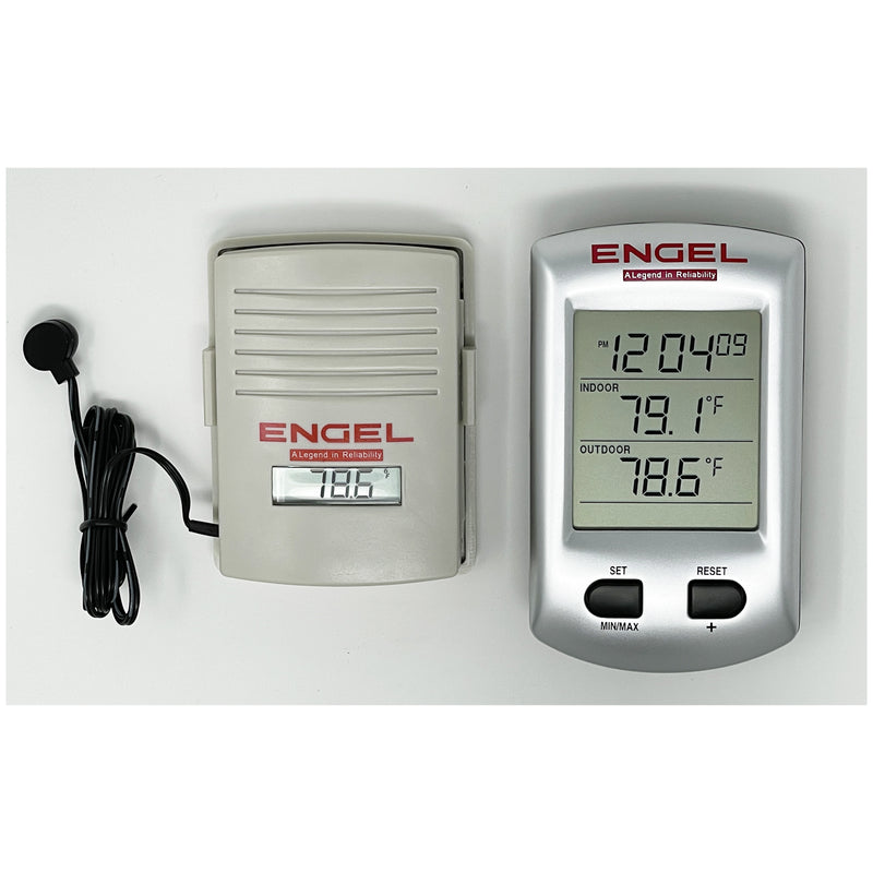 Digital Thermometer Clock Temperature Wireless Transmitter Meter  Indoor/Outdoor