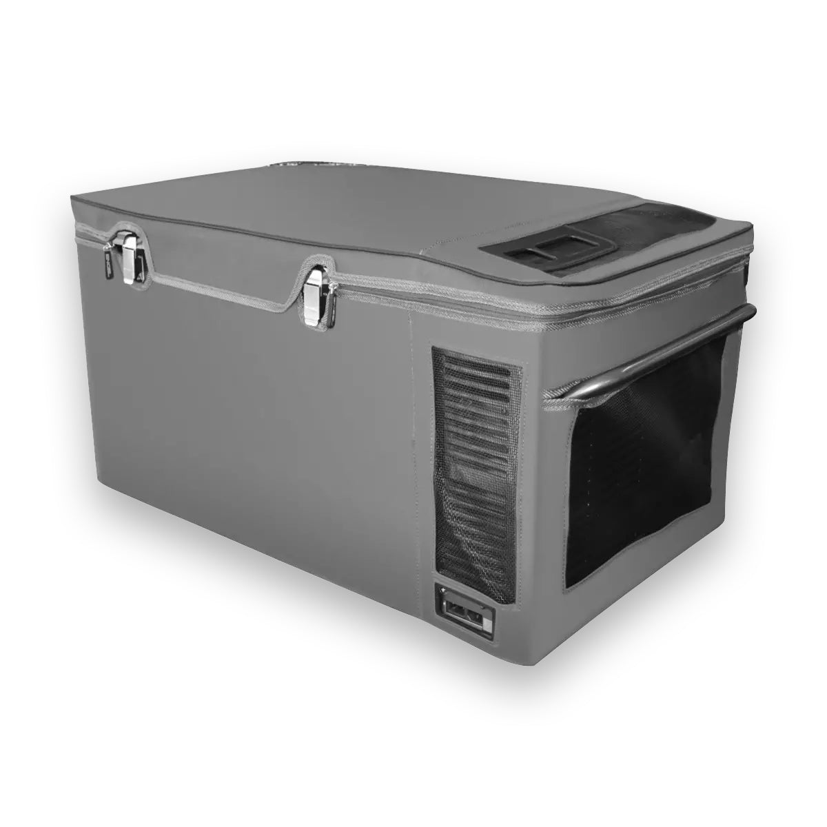 An image of a grey Engel Coolers Fridge Freezer Transit Bag on a white background.