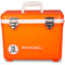 An orange Engel Coolers 13 Quart Drybox/Cooler perfect for any outdoor adventure.