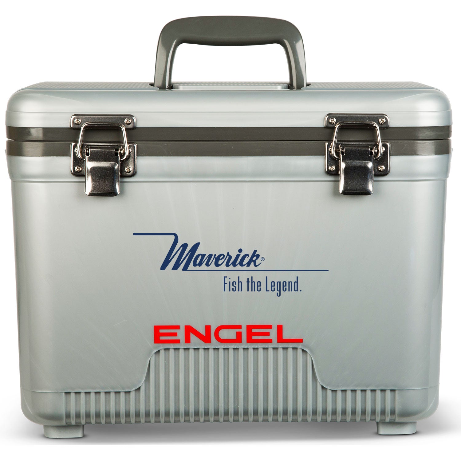 A leak-proof cooler with the word Engel Coolers on it.