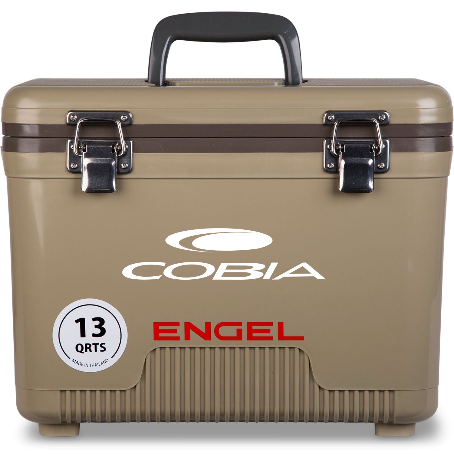 A leak-proof Engel 13 Quart Drybox/Cooler on a white background.