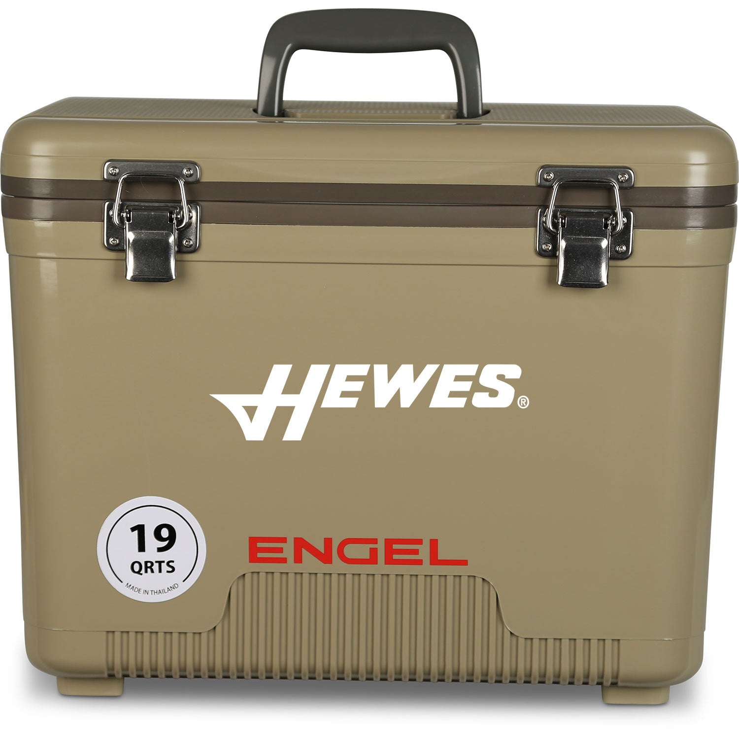 A leak-proof Engel Coolers 19 Quart Drybox/Cooler - MBG on a white background.