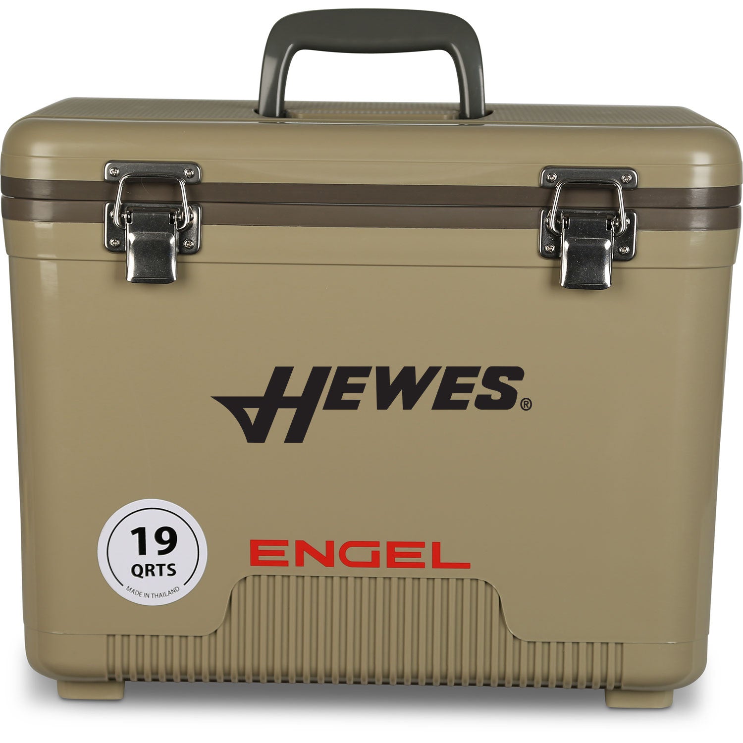 A leak-proof Engel Coolers Engel 19 Quart Drybox/Cooler - MBG on a white background.