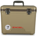 The Engel 19 Quart Drybox/Cooler is shown on a white background, perfect for outdoor use.