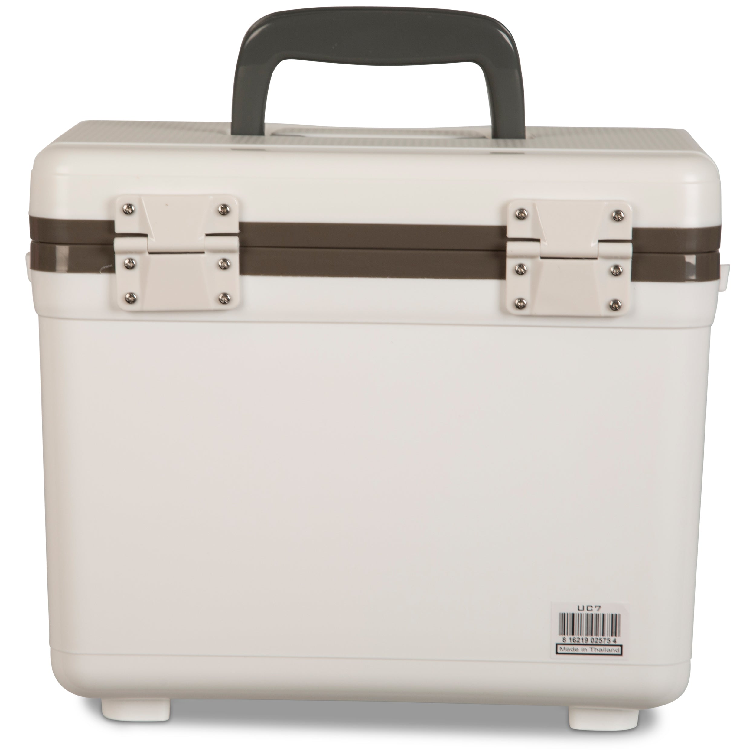 A white Engel Coolers 7.5 Quart Drybox/Cooler with handles on a white background.