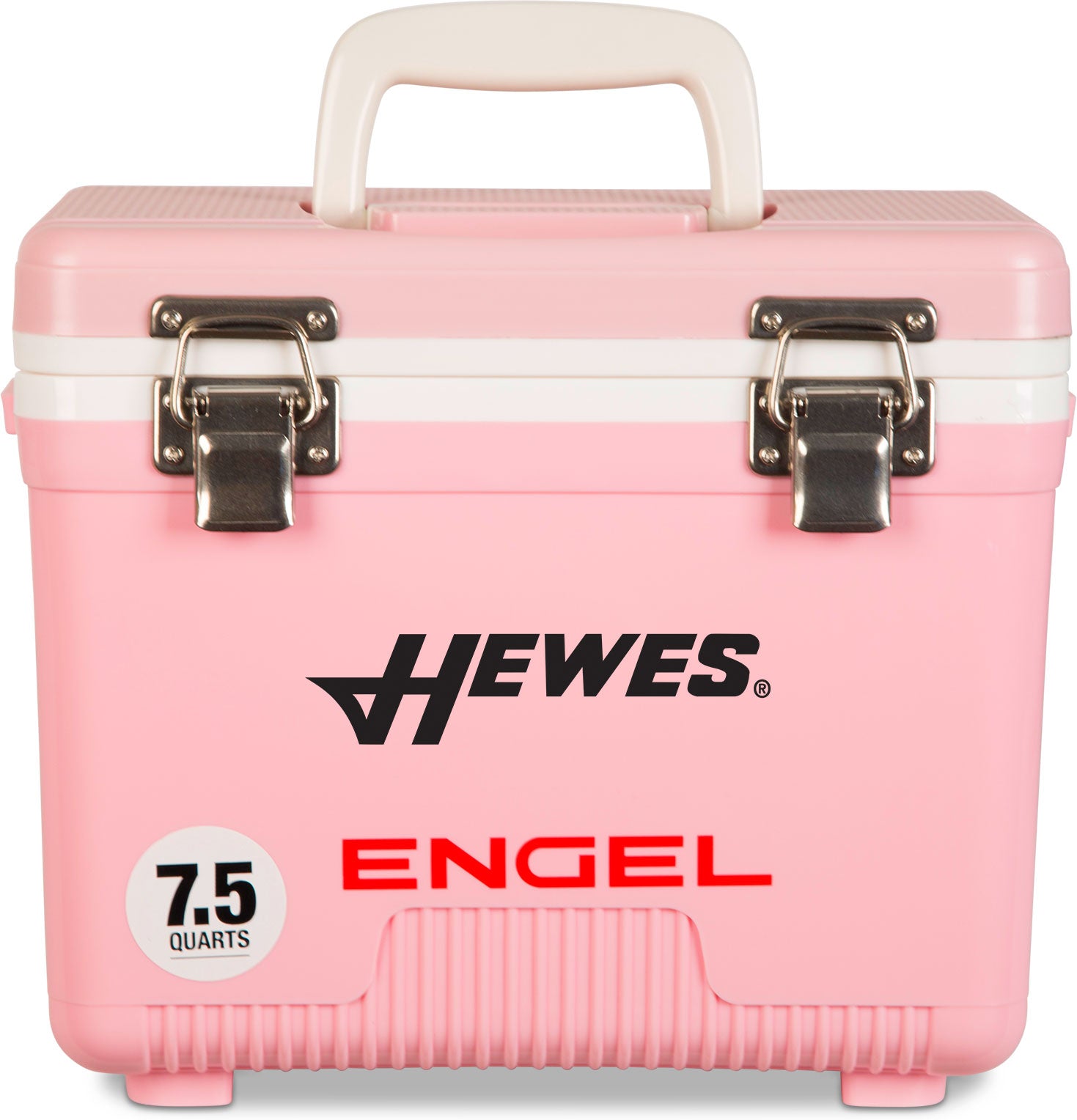 Pink leak-proof Engel 7.5 Quart Drybox/Cooler designed for outdoor adventure by Engel Coolers.