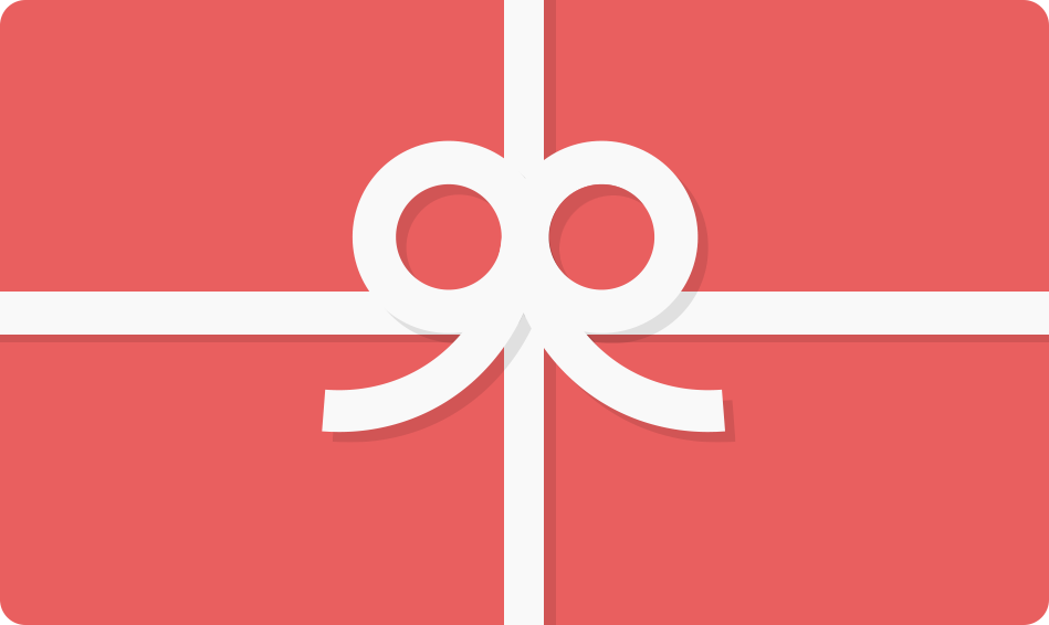 A gift box with a choice of an Engel Coolers Gift Card, tied with a bow on a red background.